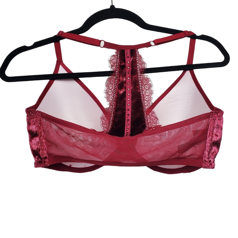 Victoria's Secret Very Sexy Lightly Lined Plunge Racerback Bra Size 34DD - Picture 4 of 6